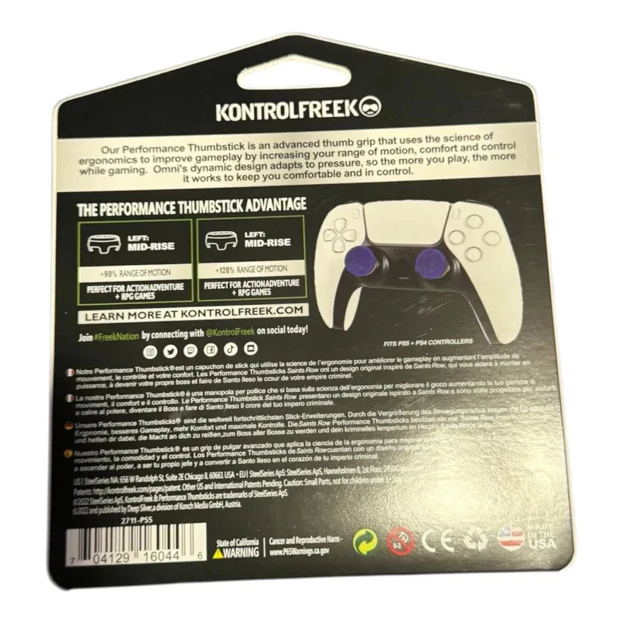 FPS Thumbsticks for PS4 & PS5 – Omni Black Grip Set – Ships Fast