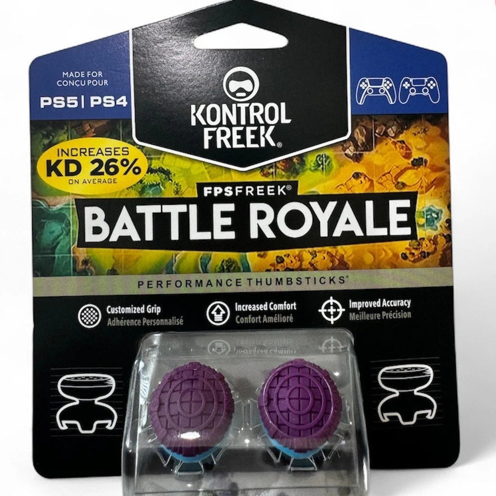 FPS Thumbsticks for PS4 & PS5 – Battle Royale Purple Grip Set