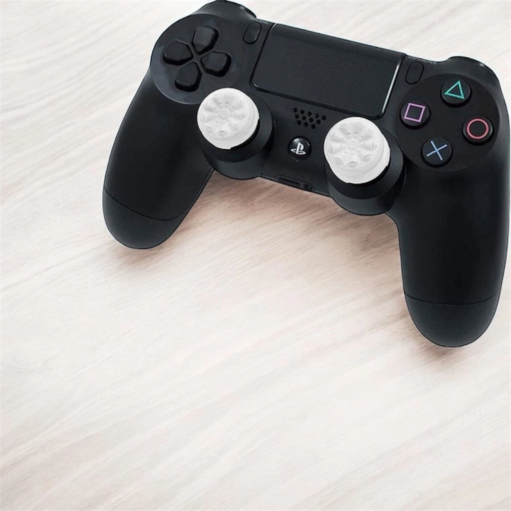 FPS Thumbsticks for PS4 & PS5 – White Galaxy Grip Set – Ships Fast